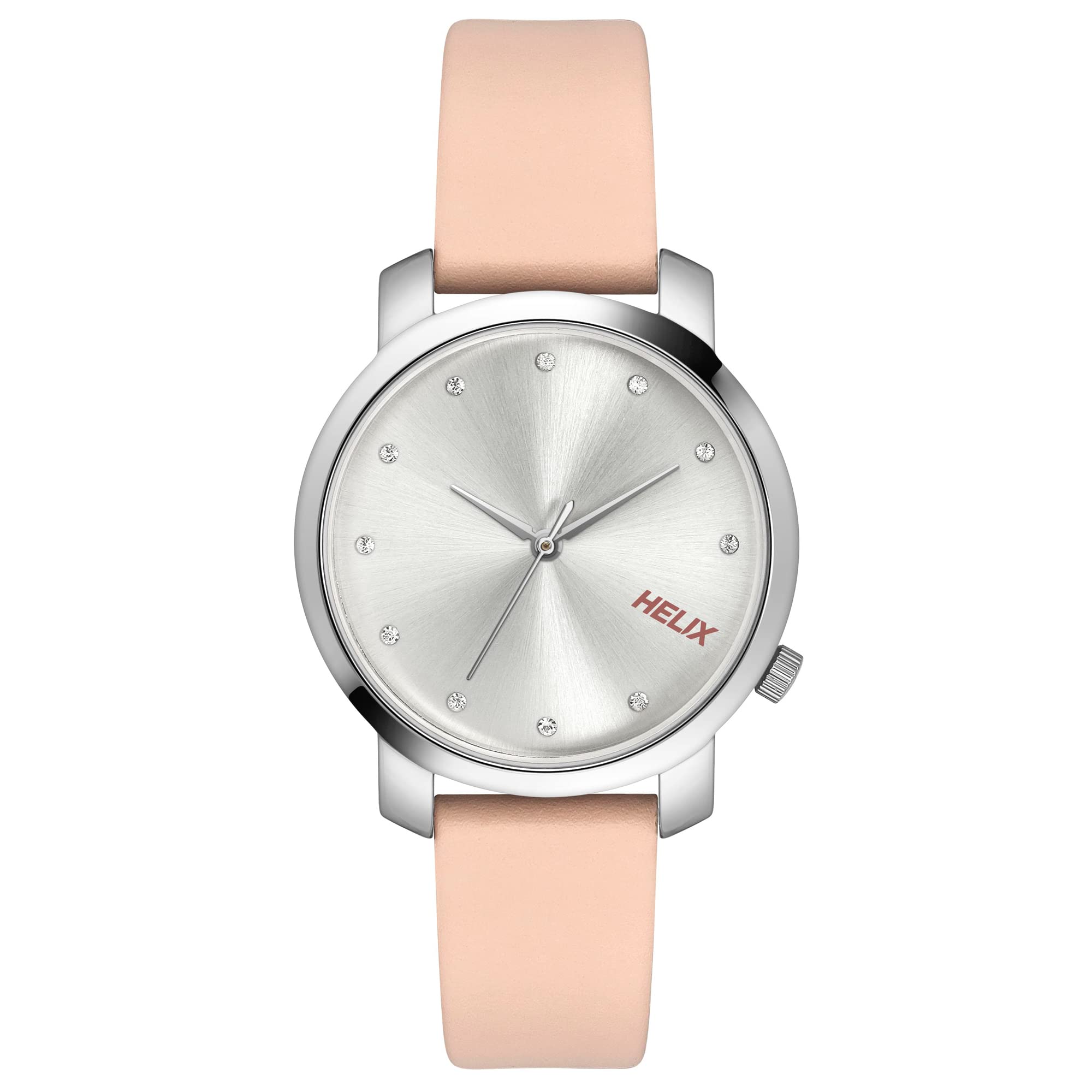 Helix by Timex Silver Round Analog Watches for Women | Quartz Movement Leather Strap Ladies Watches | Upto 30 m Water Resistance with Buckle Closure | Gift for Women TW032HL32 (B0BQY59RR8) Amazon Price History, Amazon Price Tracker