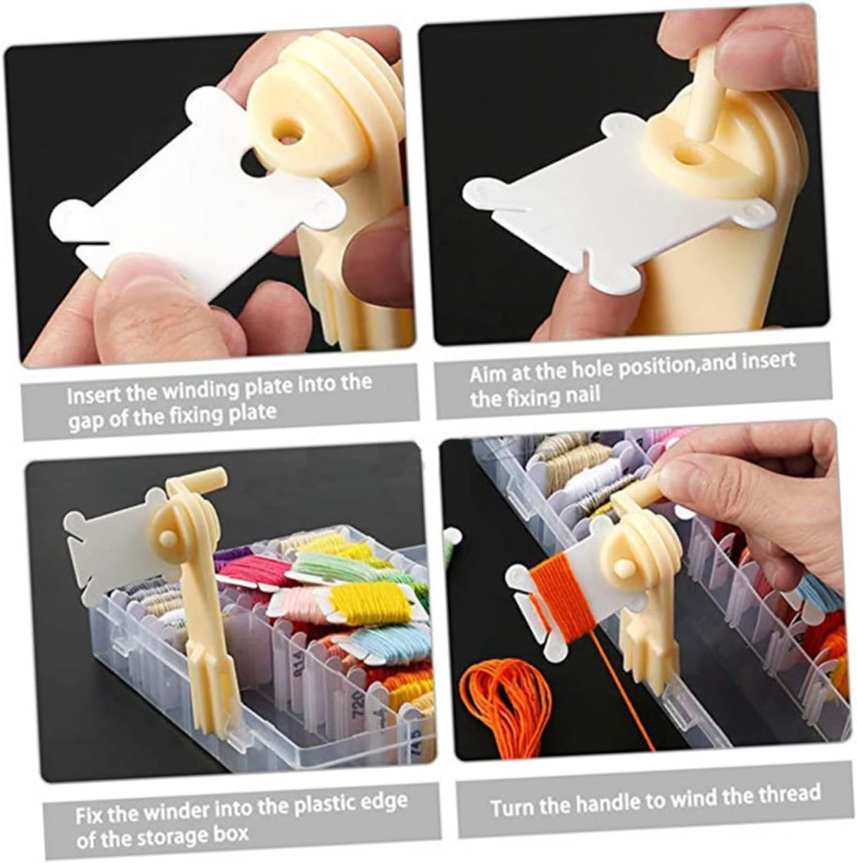 YOSADIER 1pc Manual Yarn Fast Winding Machine Portable Winder with Winding Plates for Efficient Yarn Spooling and Crafting for Cross- and Crochet Projects