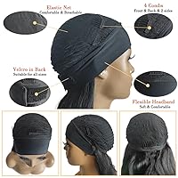 Vista 4 de Pelucas con diadema para mujeres negras, pelucas de cabello humano ondulado para usar y llevar, pelucas sin pegamento, peluca de cabello humano