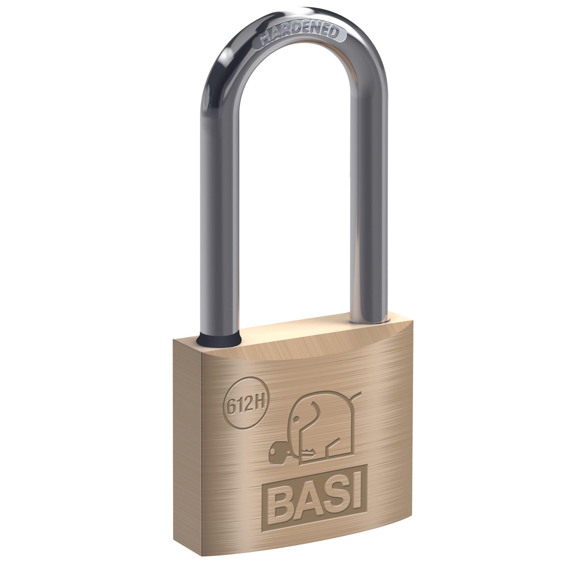 BASI | Vorhangschloss 4er Set | extra hoher Bügel 63 mm | Wasserstopp | gleichschließend | massives Messing-Gehäuse | gehärteter Stahlbügel | sicheres Vorhängeschloss | 4 Stück