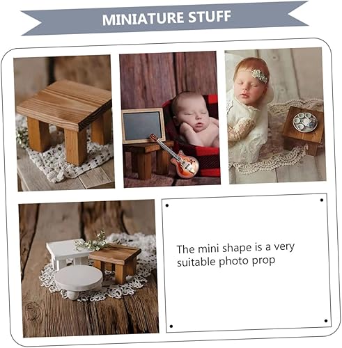 Miniatura 8 de Veemoon 1 mini banco para niños, taburete de entrenamiento para baño, taburete de madera para tocador, taburete redondo para suculentas, bonsái,