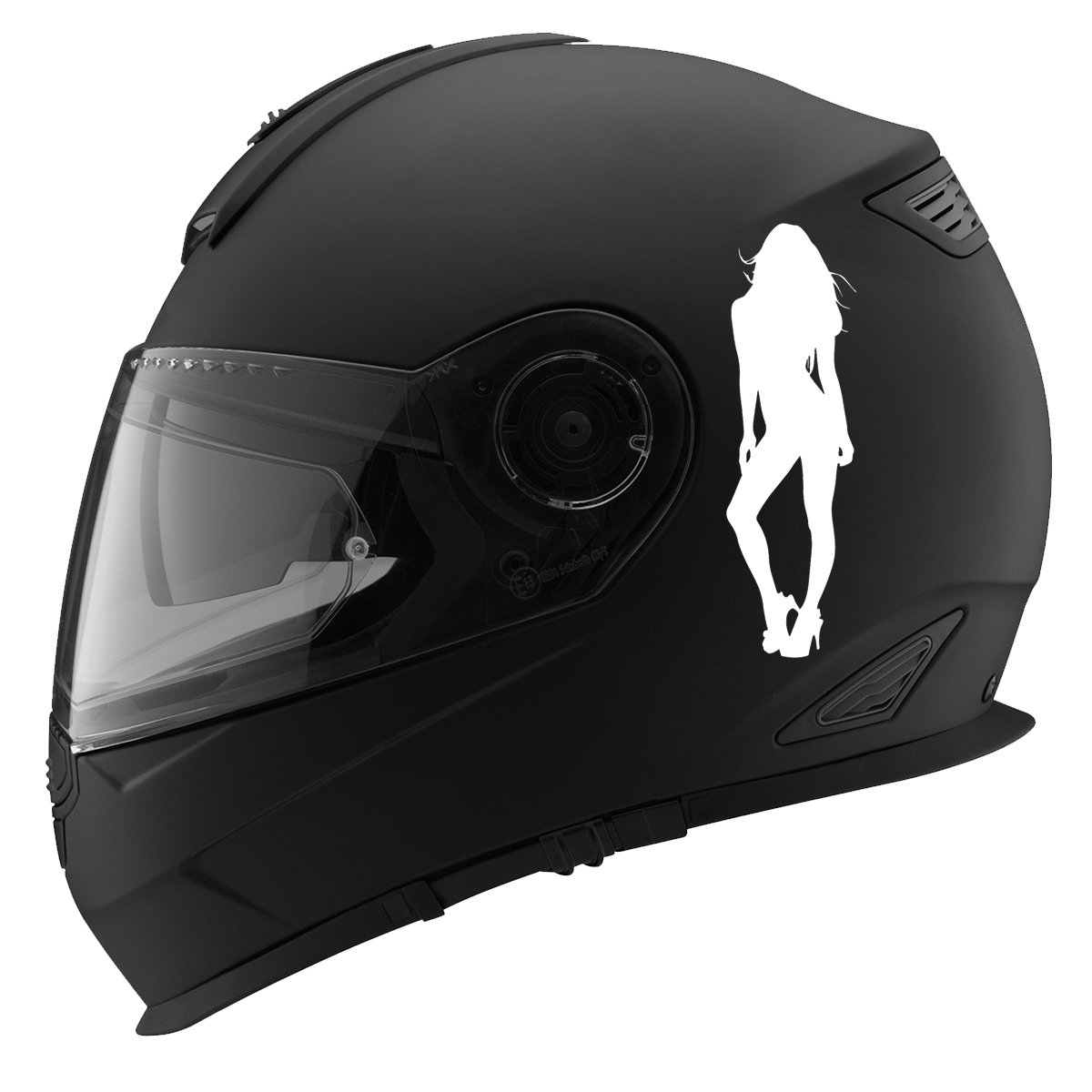 Standing Sexy Girl Silhouette Auto Car Racing Motorcycle Helmet Decal - 5