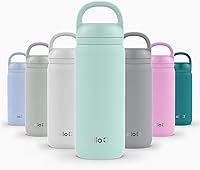 Vista 124 de Ello Cooper Twist - Botella de agua de acero inoxidable de 32 onzas con tapa para beber A prueba de fugas Doble pared y aislada al vacío Asa