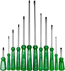 Kit de Chave de Fenda e Phillips Imantado 12 Peças Conjunto de Ferramentas