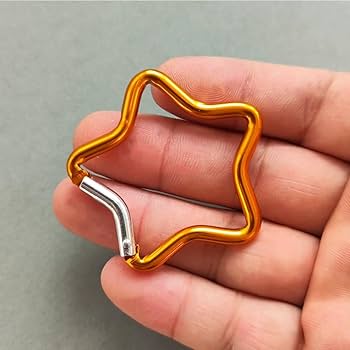 Amazon.co.jp: 星型カラビナ 星型 可愛い キーホルダー アルミ 軽量