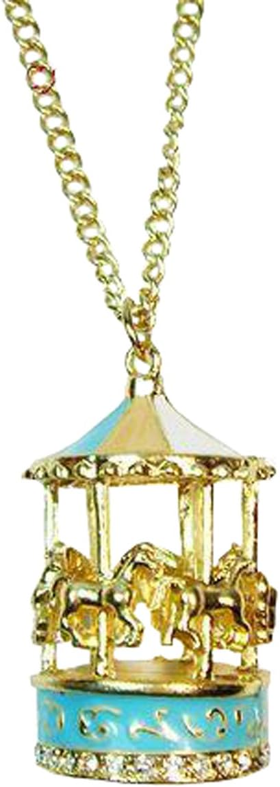 Pink Universe Epoxy Carousel Long Necklace Sweater Chain