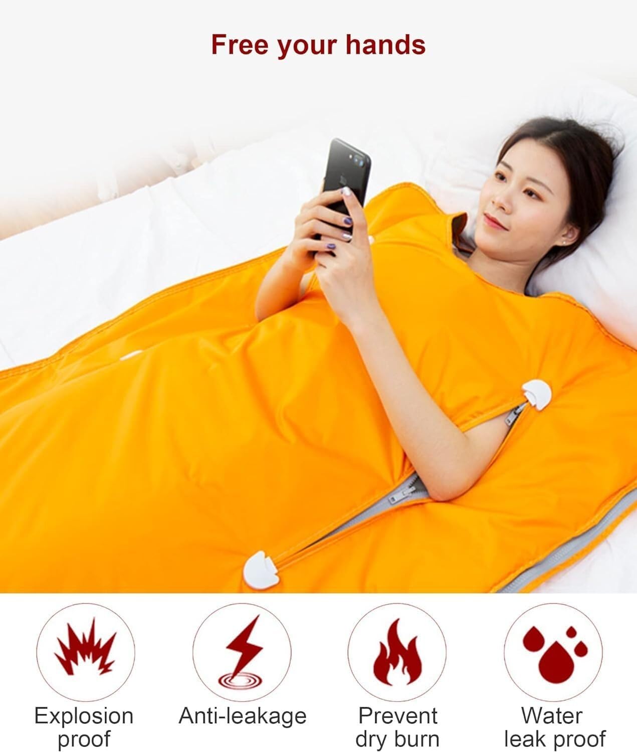 Manta de sauna portátil para pérdida de peso, moldeador personal para quemar grasa para mujeres, desintoxicación manos libres en casa (rosa)