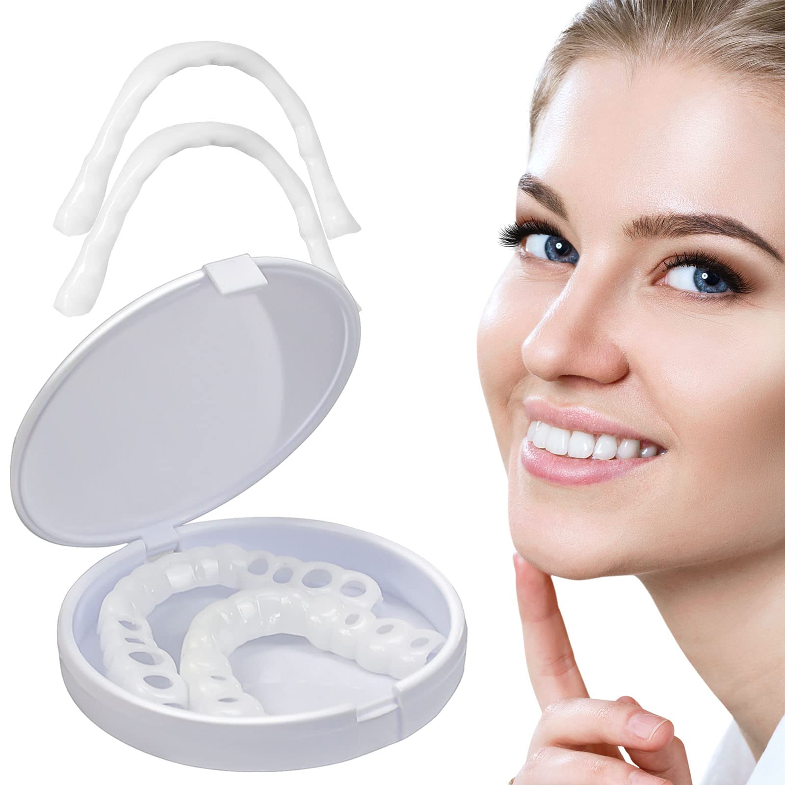 Denture Teeth, Fake Teeth, Veneers Dentures Socket for Women and Men, Dental Veneers for Temporary Tooth Repair