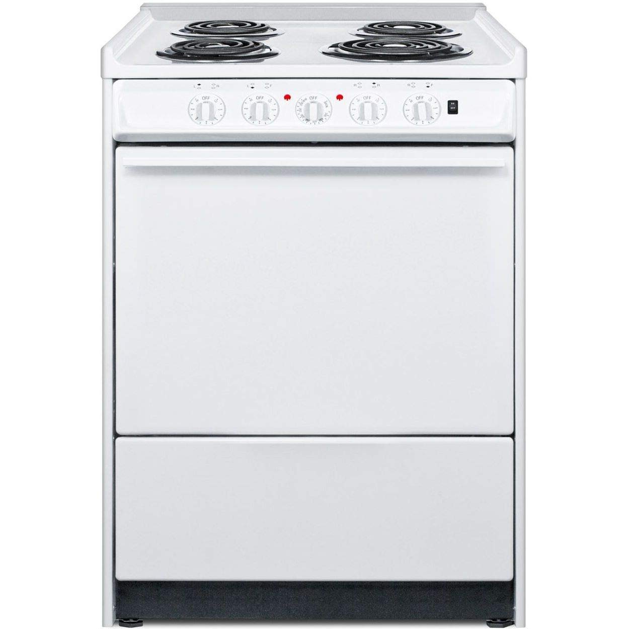 Buy Summit WEM610R 24''W 4Burner Electric Coil Top Range White/White