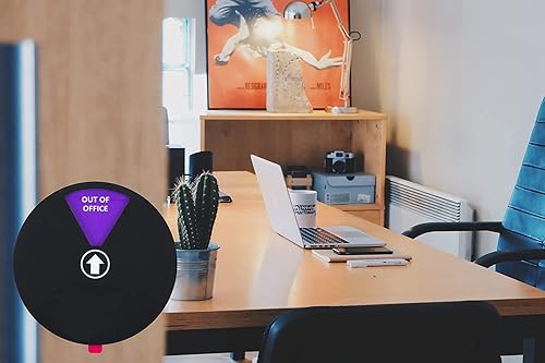 Miniatura 4 de Letrero para puerta de oficina, con texto en inglés Do Not DisturbCome on inOut of Officein a MeetingBack SoonWorking Remote, letrero de privacidad