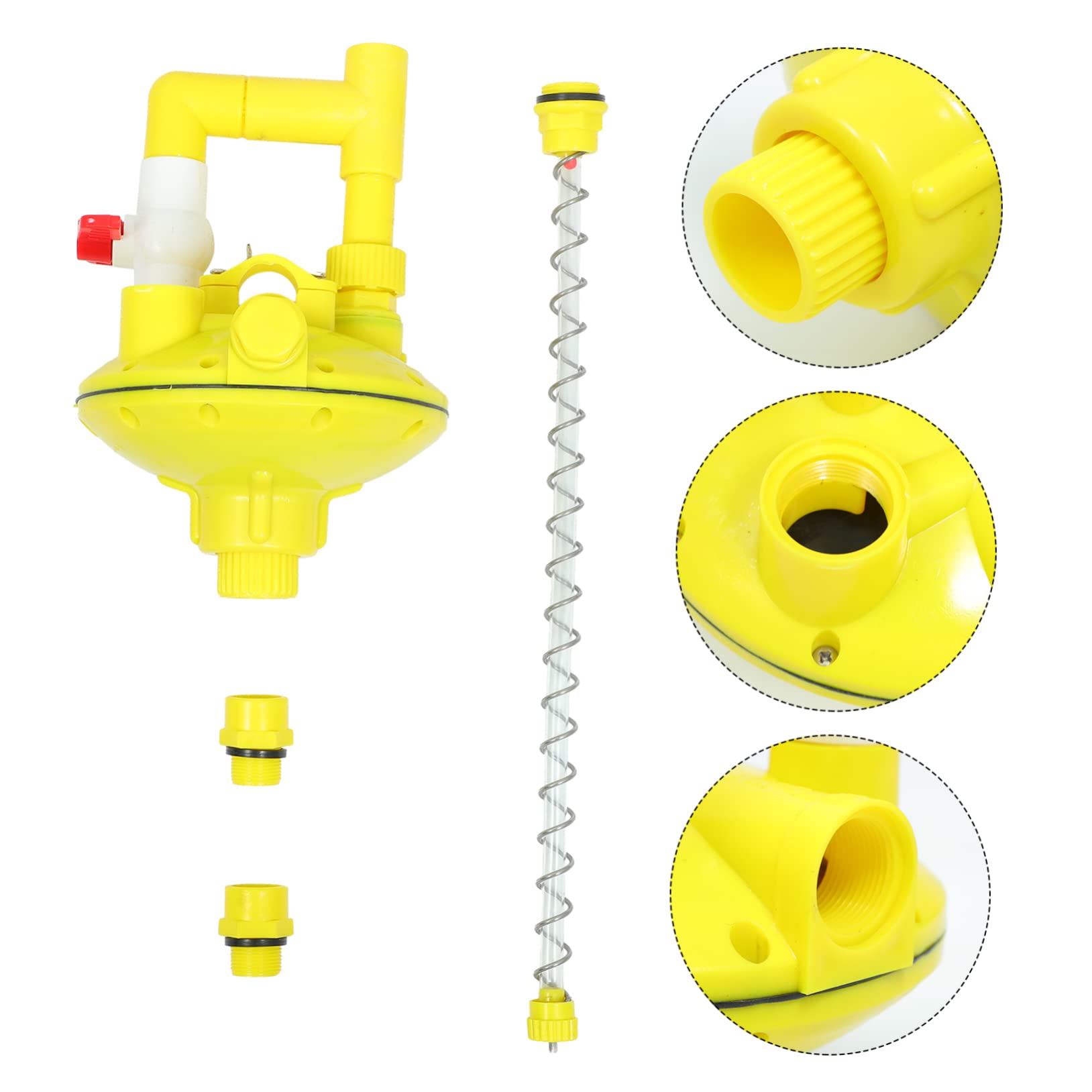 Valvola Regolatrice Pressione per Beverino Galline Plastico Giallo | Beverino Galline e Drinking Machine, Design Leggero, Prevenzione Perdite, Accessorio per Impianto Acqua