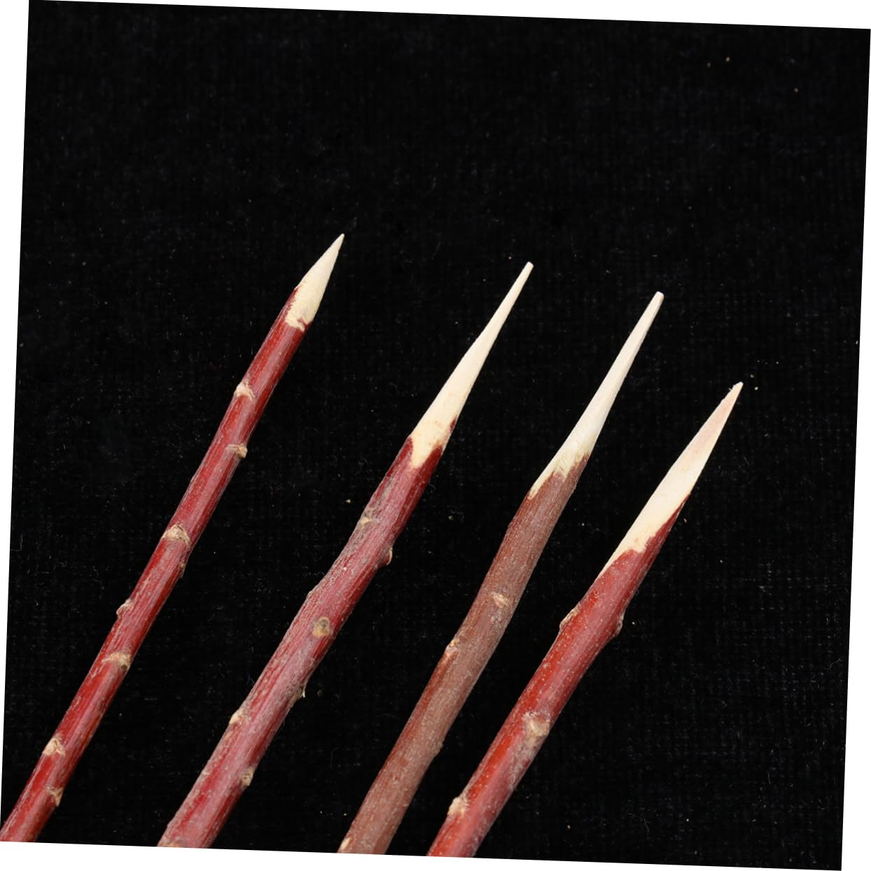 HEMOTON Tenedores de Barbacoa Utensilios Portátiles 100 de Madera Roja Prácticos y Cómodos para Carne Ideales para Barbacoa en Casa Aire Libre