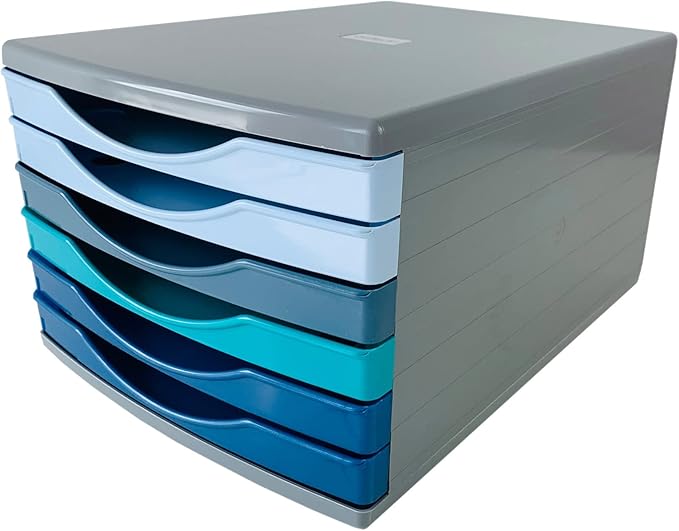 Deflecto Cool Breeze Desk Drawer Set featuring 6 x 30mm drawers In Deep