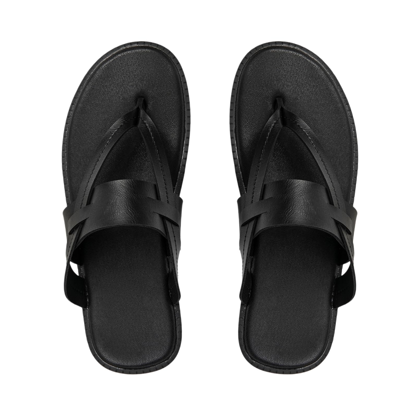 Chanclas Sandalias Al Aire Libre De Verano Los Hombres Tamaño Grande Antideslizantes Zapatillas La Tanga Playa Resistentes Desgaste Estilo Casual Ultra-Fibra Superior Goma-42-black