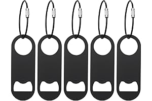 5 PACK Stainless Steel Flat Bottle Opener Keychain