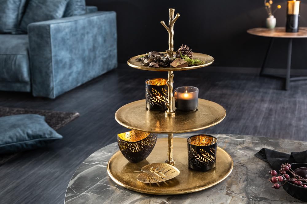 Etagere ABSTRACT - 50cm - gold - Metall-Aluminium-Legierung Unikat