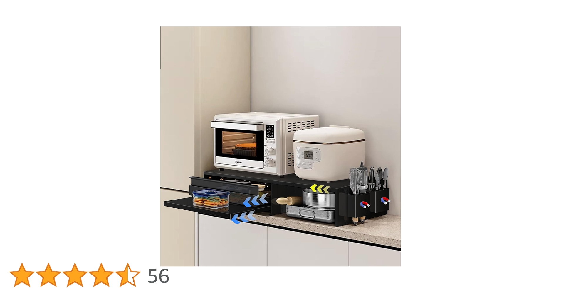 Amazon.co.jp: ママ倉 家電下収納 延長されたデザイン レンジ下収納 大