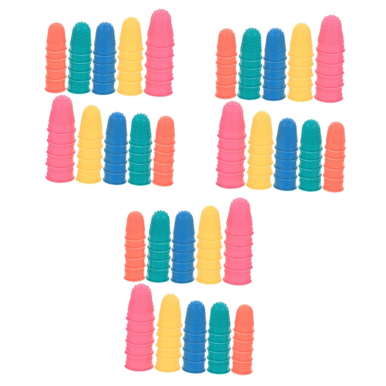 CALLARON 3 Series Dedales Antideslizantes Cubiertas Antiadherentes Para Los Dedos Protección Para Las Puntas De Los Dedos Para Los Dedos Fundas Para Los Dedos 50 piezas*3