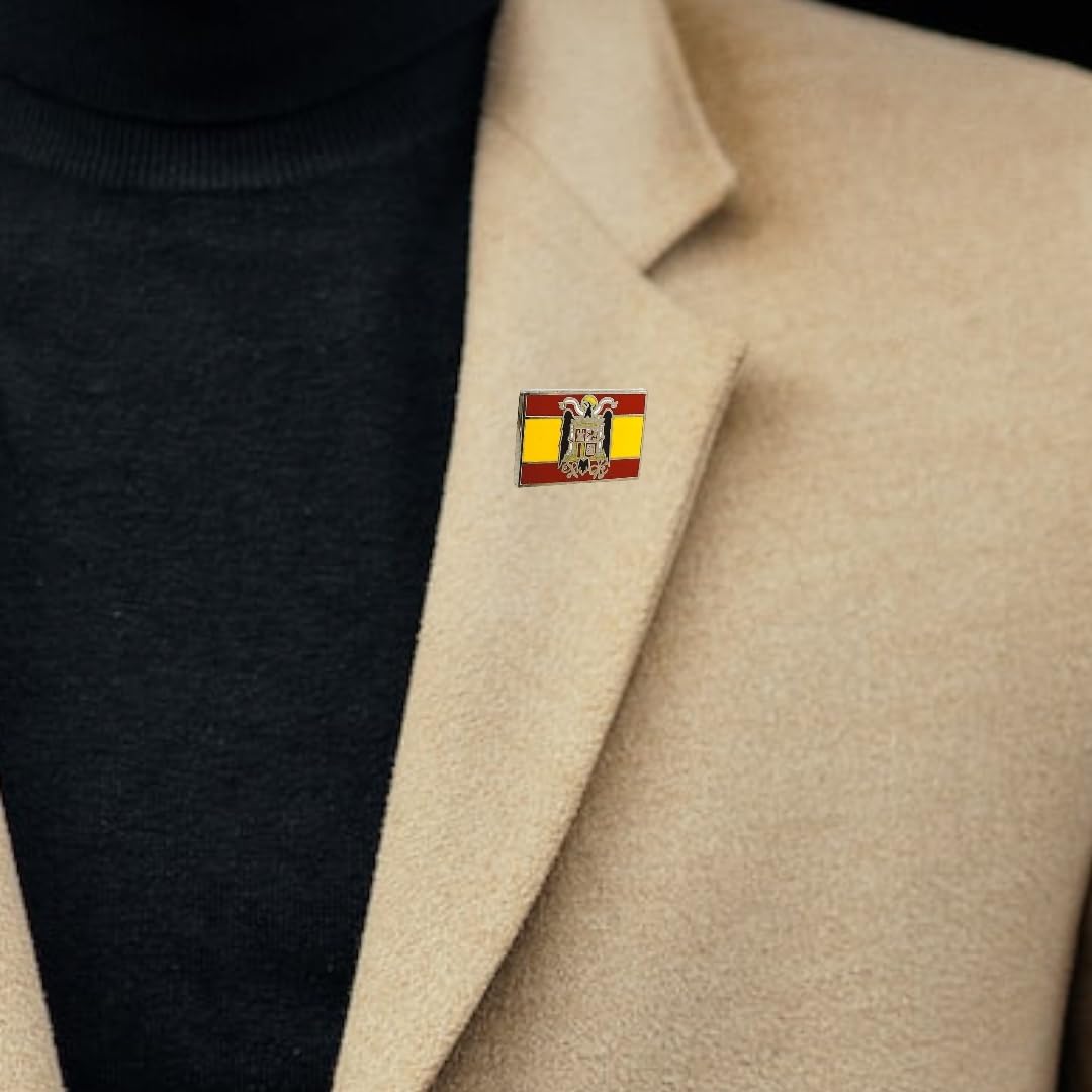 Pin de Traje del Bandera de España Aguila San Juan | Complementos Originales de Hombres y Niños Para Chaquetas, Americanas o Jerséis | Detalles Para Regalos