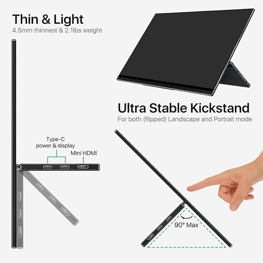 Cocopar ４K　15.6インチ　モバイルモニター　タッチ　自動回転対応 Amazon.co.jp: モバイルモニター モバイルディスプレイ cocopar