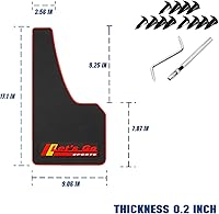 Vista 12 de Universal Mud Flaps Fits Most SUVs/MPVs, Not Full-Size SUVs- Standard Size 4-Piece Soft Glue Fenders Splash Guards Set, Heavy Duty Flexible