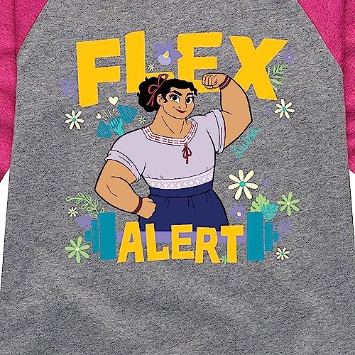 Disney Encanto - Luisa Flex Alert - Toddler and Youth Girls Raglan Graphic T-Shirt3