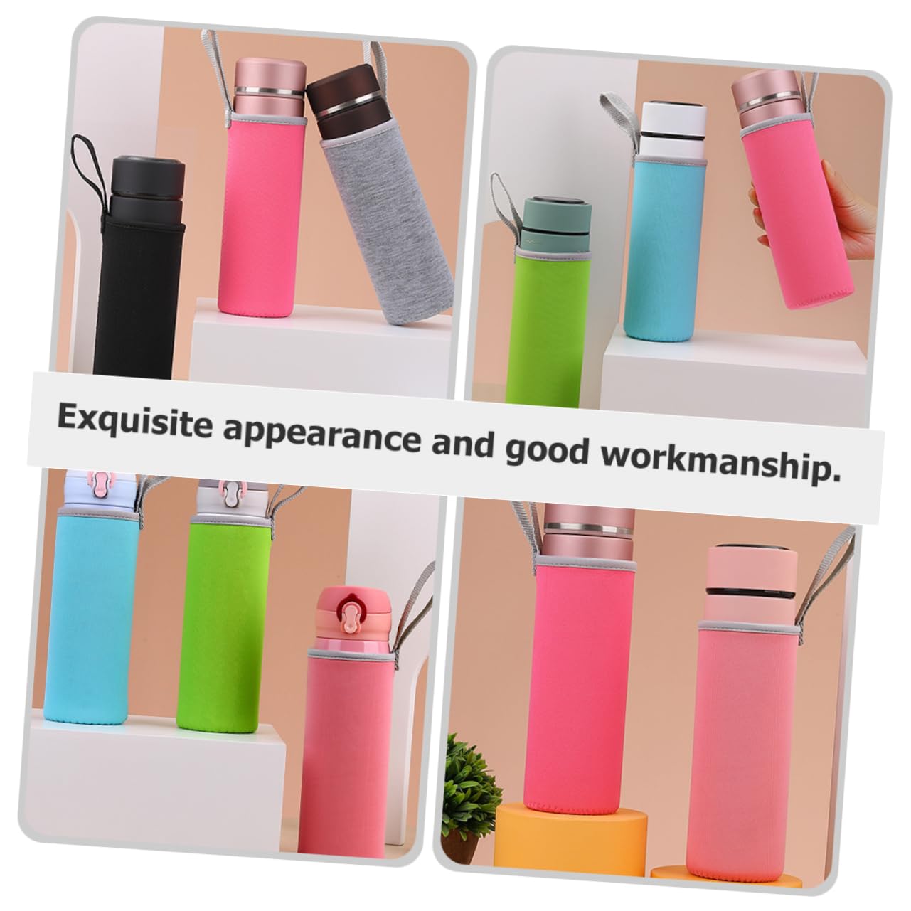 ULTECHNOVO 35 Piezas Fundas Aislantes para Botella y Taza Protector Antideslizante y Térmico Compatible para Botella Térmica y Vaso