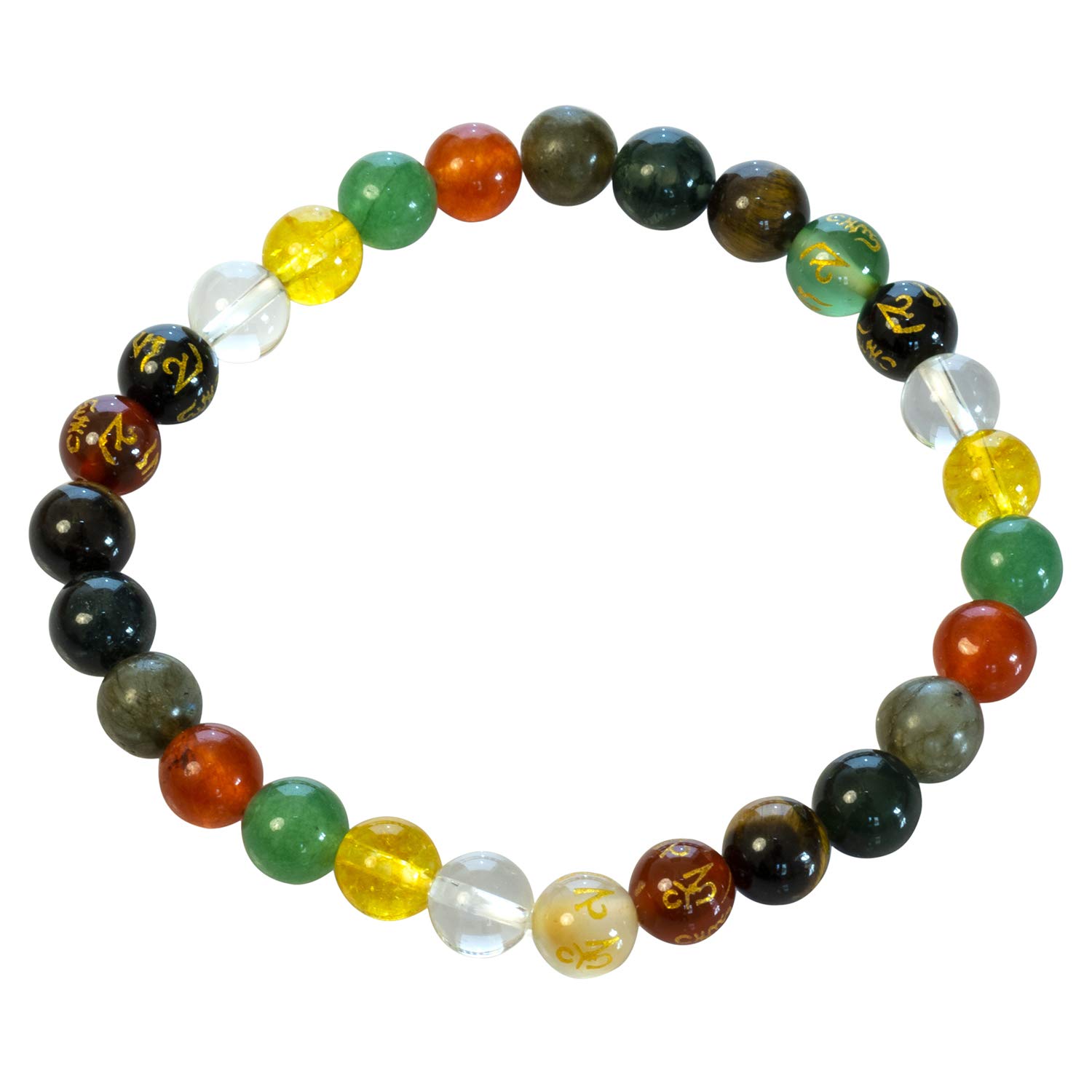 Divine Magic Obsidian Crystal Gemstone Stones Bracelet For Unisex