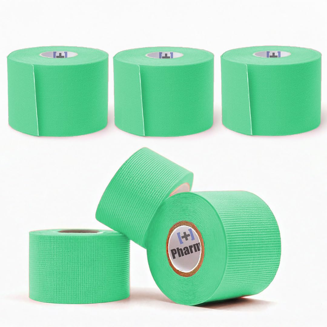 Nastro Kinesiologico PHYSIOKIN – Tape Professionale 5cm x 5m Elastico Taping Neuromuscolare, Traspirante, 10 Colori Sport, Riabilitazione e Fisioterapia (Verde, 6, unità)