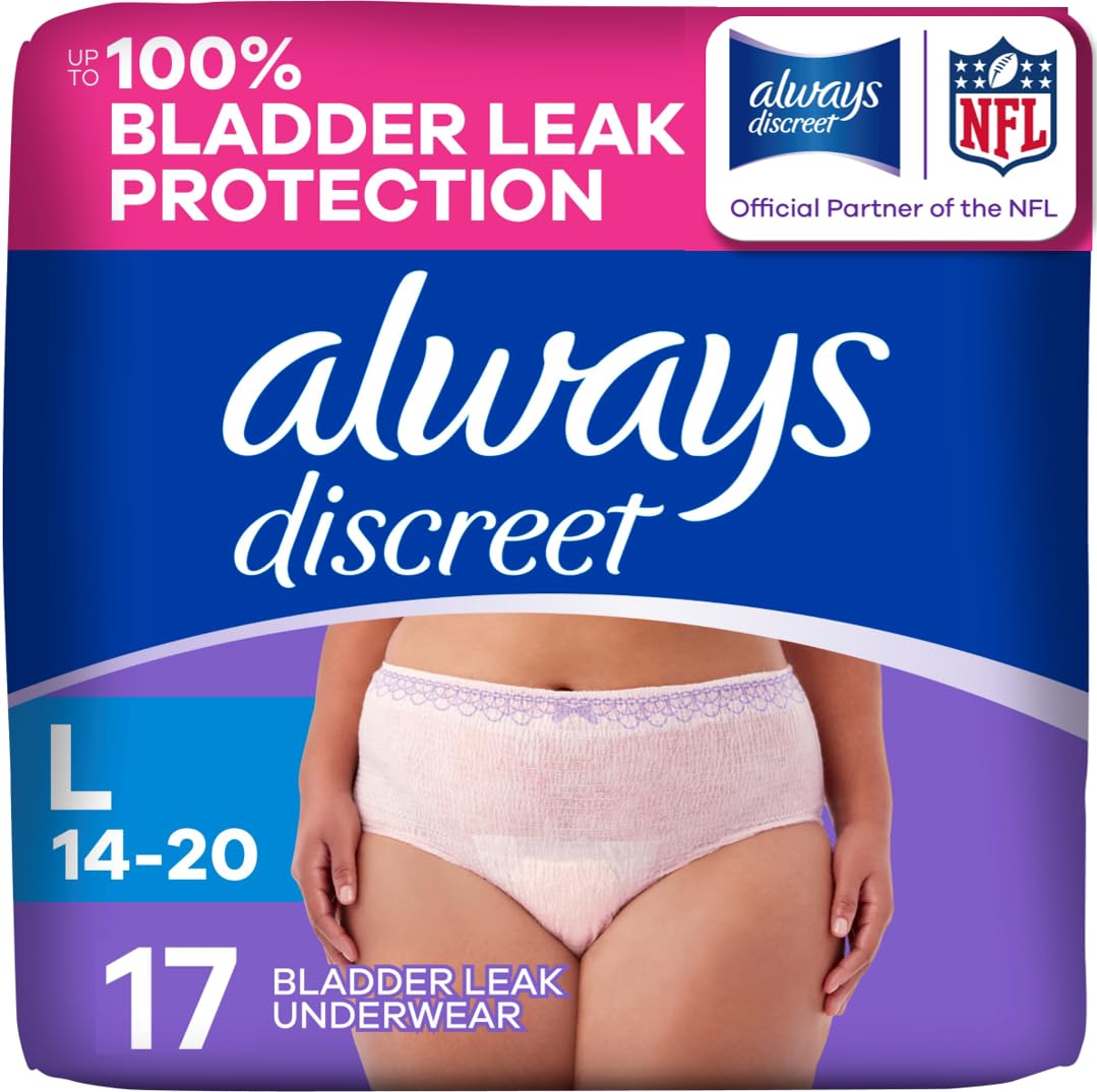 Always Discreet Adult Diapers for Women, Incontinence Underwear, Postpartum Essentials, D…