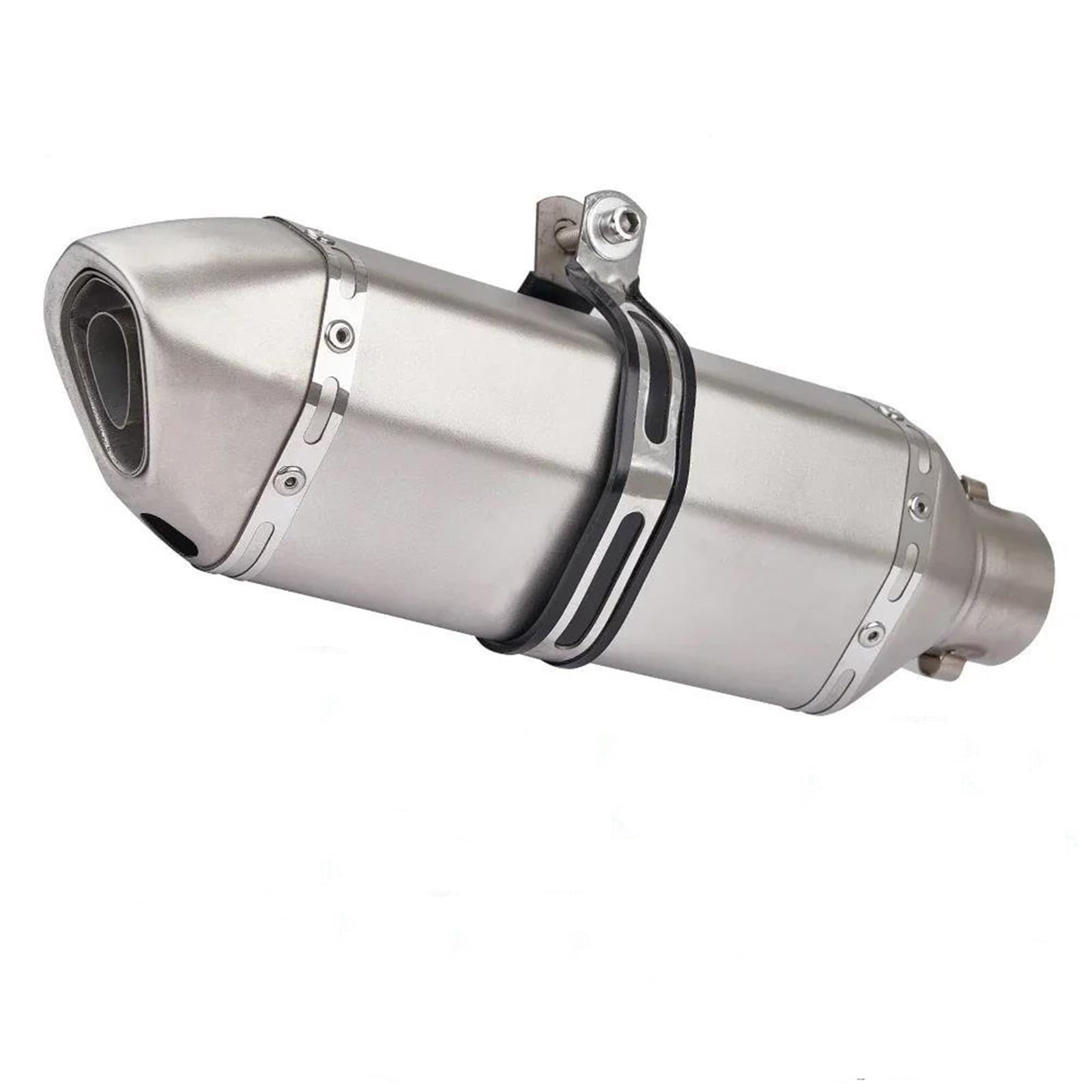 51 Mm Motorrad-Auspuffrohr, Modifizierter Schalldämpfer Für XJ6 MT07 MT09 MT03 Slip On Motorradzubehör Auspuff(Titanium)