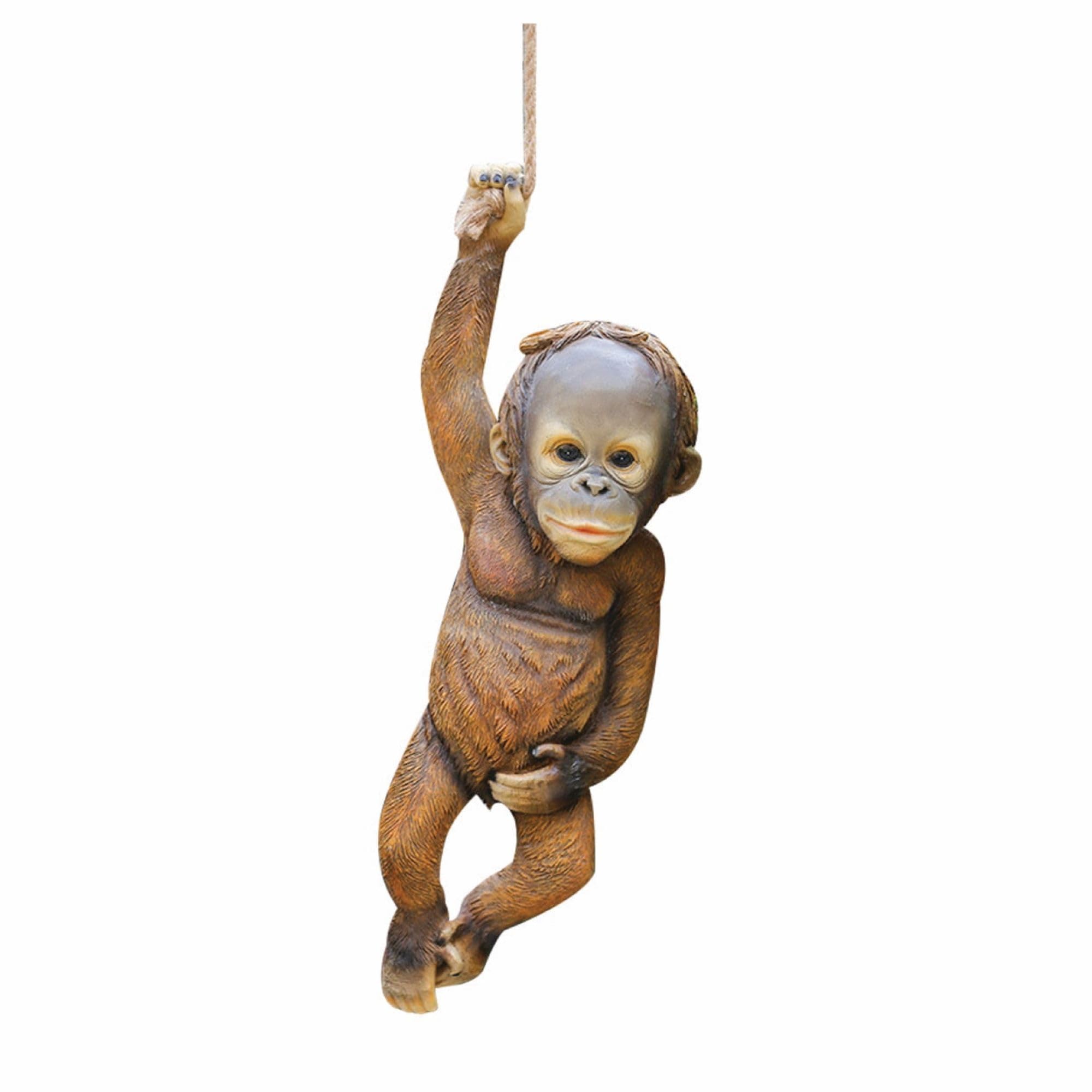 Monkey Statue - Hanging Monkey for Front Yard Decor, Durable Garden Sculptures & Statues, Monkey Figurines for Home & Garden Decor, Monkey Figurine for Animal Garden Decor (Chimp)