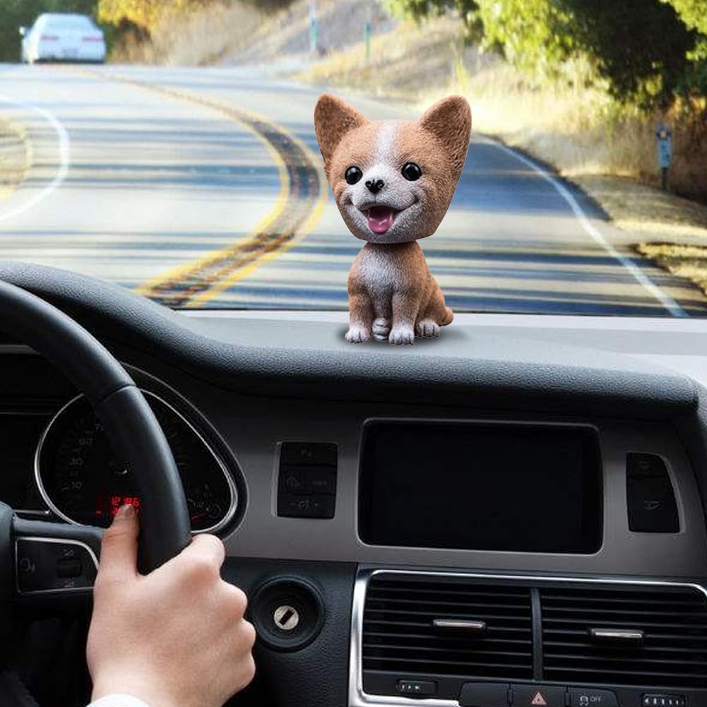 keloppasit Nodding Dog For Car, 9.5 * 6cm, Car Bobble Dog Ornaments, Resin Dashboard Collection Figurines, For Cars Interior Home Desk Decoration โ image 1