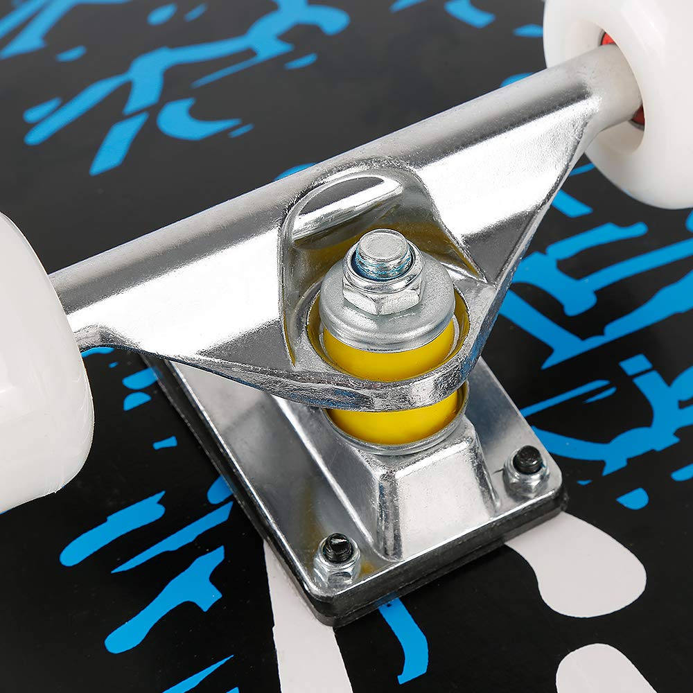 Skateboard Complet pour Enfants, Adolescents et Adultes, débutants, Double Kick Maple Deck Concave Cruiser Skateboard