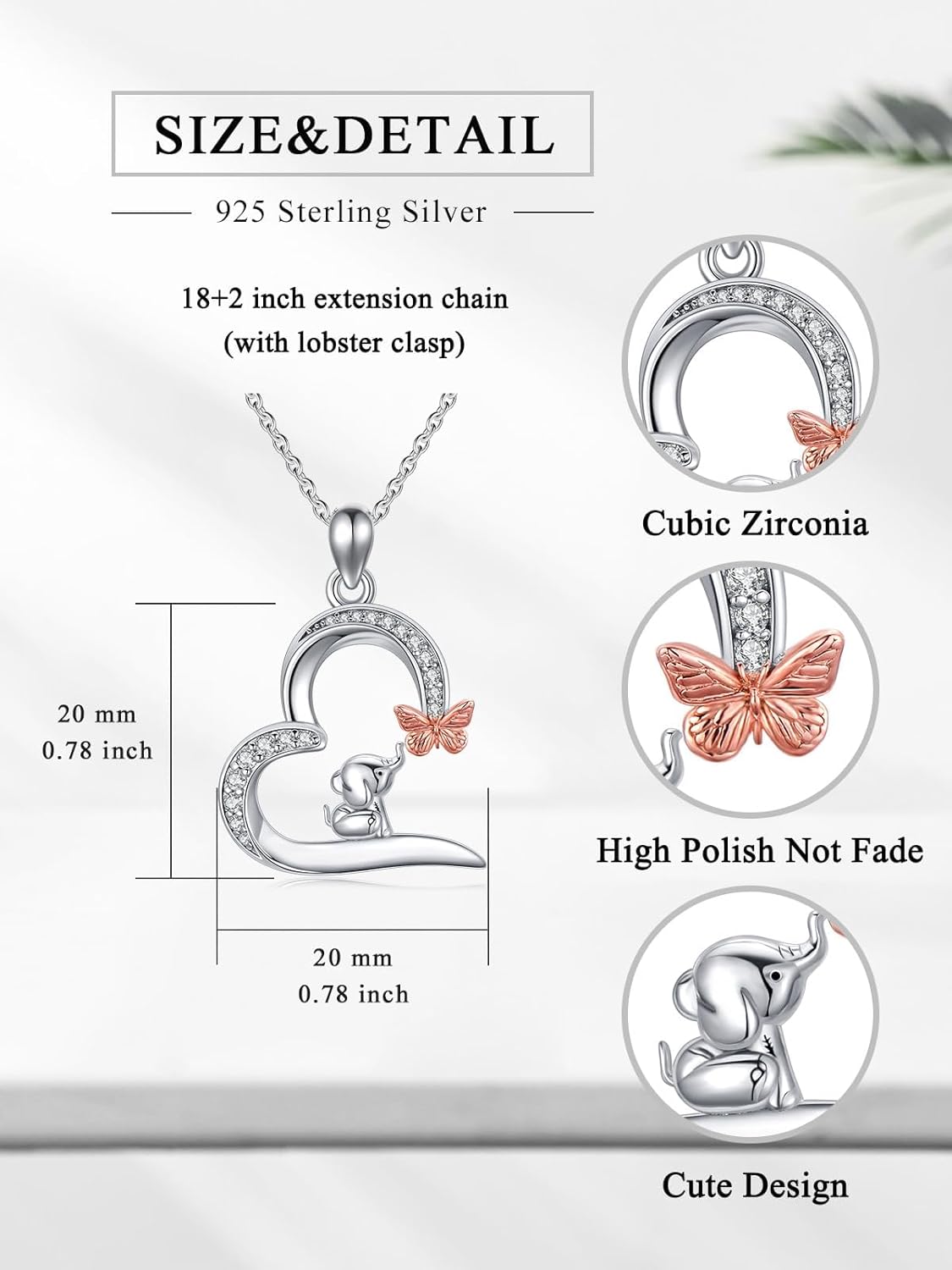 925 Sterling Silver Animal Necklace for Women, Cat/Axolotl/Butterfly/Turtle/Giraffe Pendent Necklace, Cute Animal Jewelry Gifts for Daughter Mom Sister(with Gift Box) - Image 6