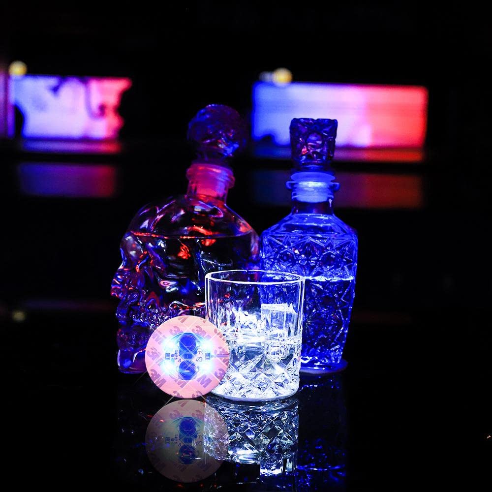 Amazon｜ボトル用 led コースター LEDコースター、酒瓶用ライトアップ