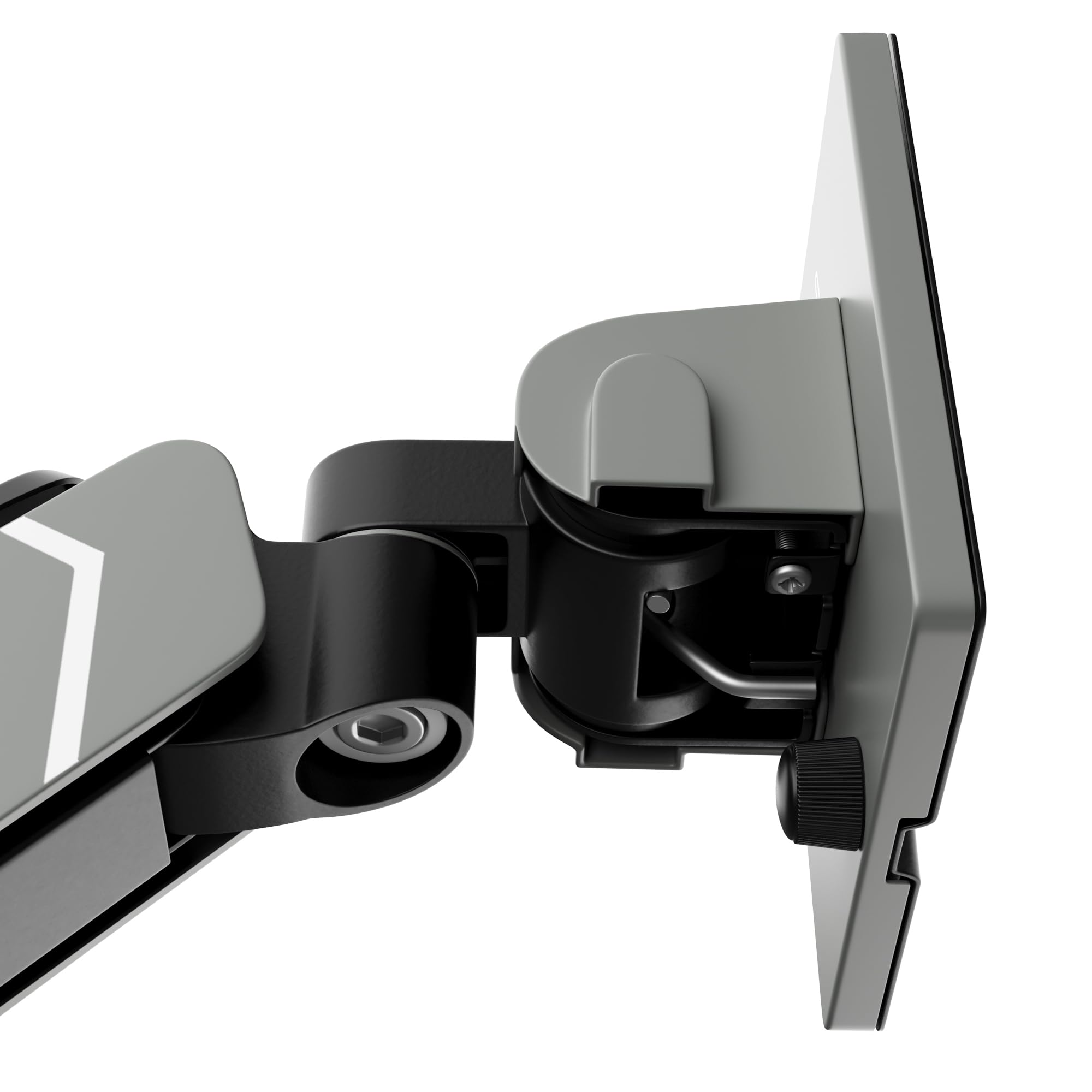 Ramię do monitora PC Diablo X-Arm 17-49 cali, stojak na monitor | Diody LED RGB | VESA 75 i 100 mm | Obrotowe | Zarządzanie kablami | Nośność do 20 kg | Zacisk biurkowy | Szaro-czarny