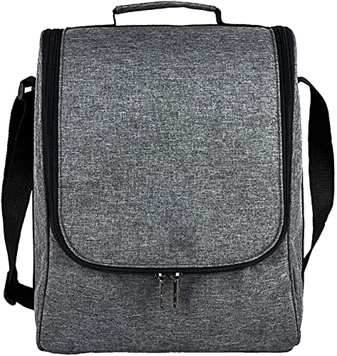 ZEBEYE Portable Cooler Bag 3 Bottle Red Wine Insulated Carrier Cool Bag Ice Pack Food Drinks Lunch Insulation Shoulder Bag Wine Cooler Bag Insulated(Color:red) (Color : Gray)