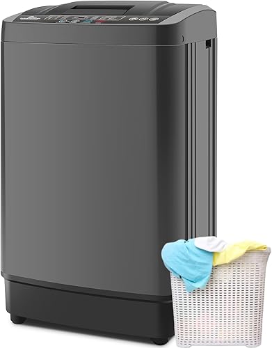 Miniatura 1 de Nictemaw Lavadora portátil de 17.8 libras con bomba de drenaje, 2.4 pies cúbicos de lavadora y secadora completamente automática, 10 programas, 8