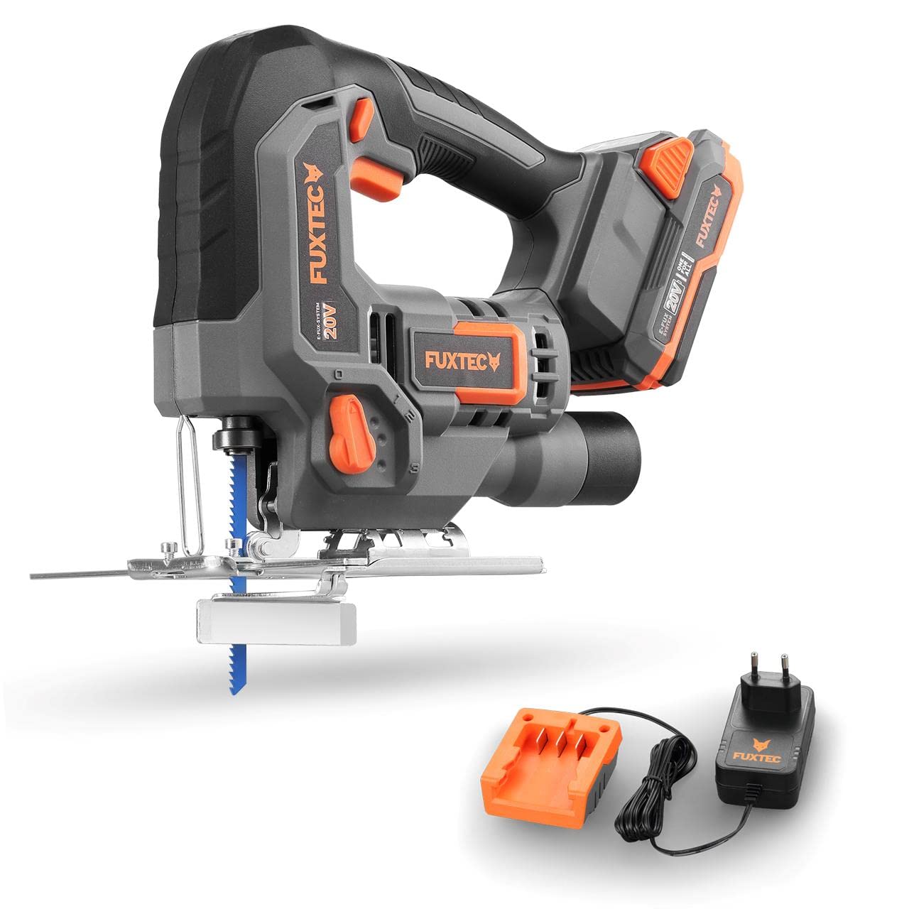 Seghetto Alternativo A Batteria Fexrror 20V - 4 Impostazioni Orbitali, Inclinazione 45°, Con 2 Batterie 2.0Ah - Foto 5