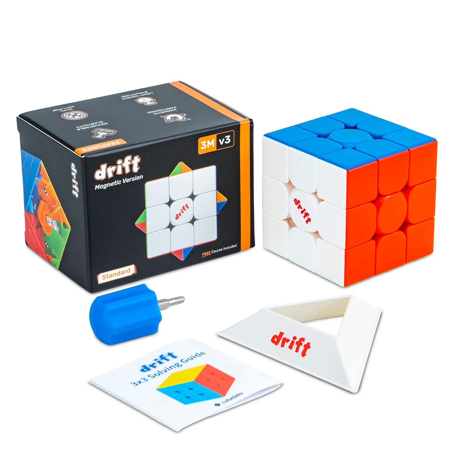 Sponsored Ad - Cubelelo Drift 3M v3 3x3 Magnetic Speedcube (Standard) | Latest Version with New & Improved Internal Structure for Smooth Turns & Stability | Cube Toy for 6-10 Years Old Boys Girls Adults