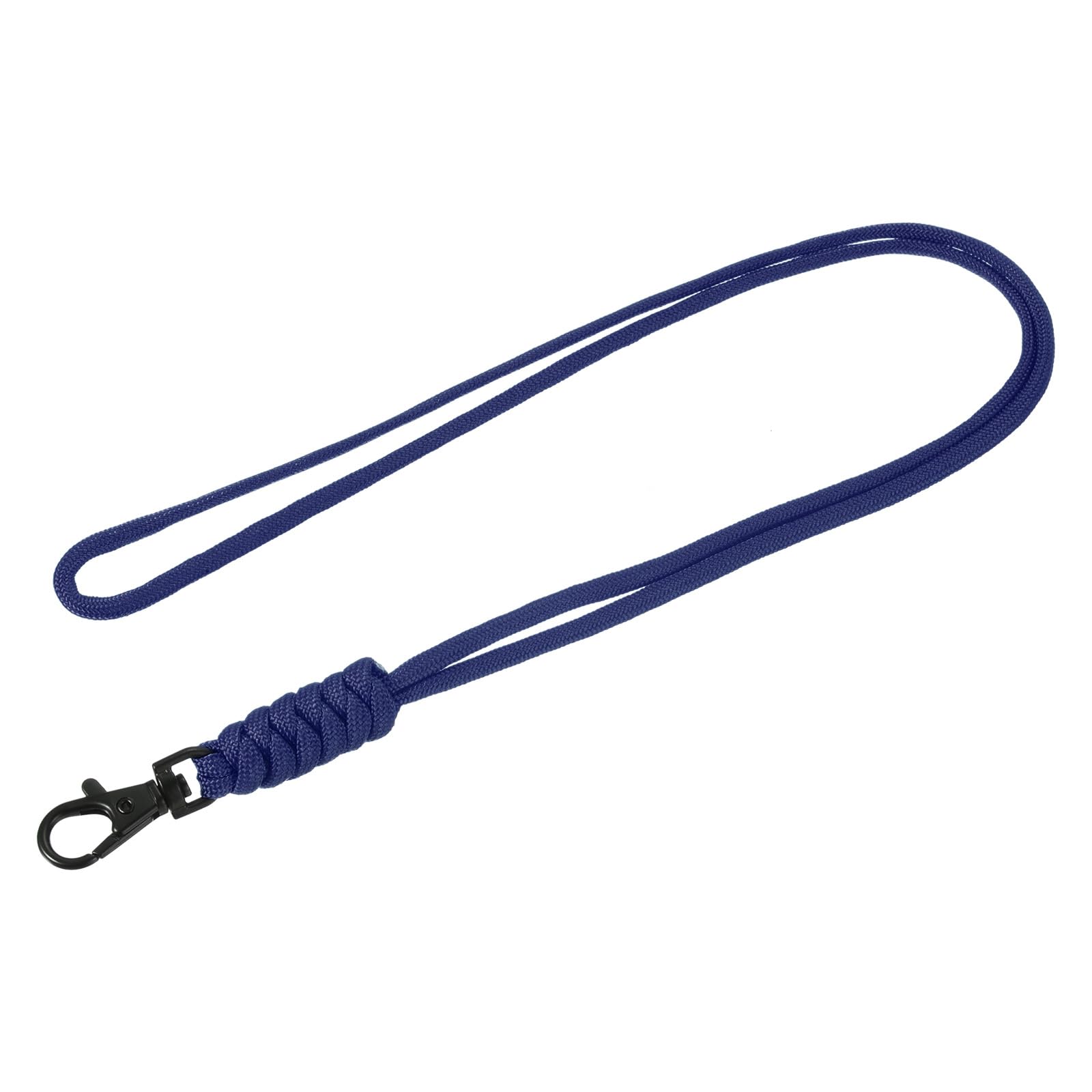 YOKIVE 1 Pcs Paracord Lanyard with Lobster Clasps, Necklace Keychain Cord Metal Hooks Straps, Blue, 19 Inch