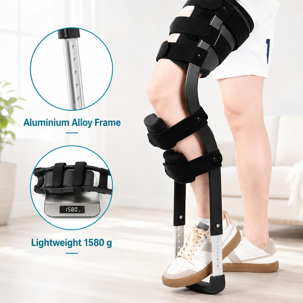 Freihändige Gehhilfe mit einem Bein, verstellbare Gehunterstützung, 299 kg