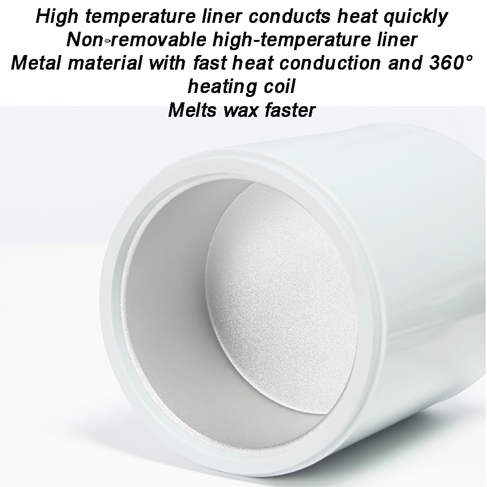 TsoLay Calentador De Cera, Máquina Depilatoria Profesional De Cera Caliente De 40 W, Fabricante De Velas De Fusión Rápida De 200 Ml, Temperatura Ajustable De 194 °F, Bobina De Calentamiento De 360°