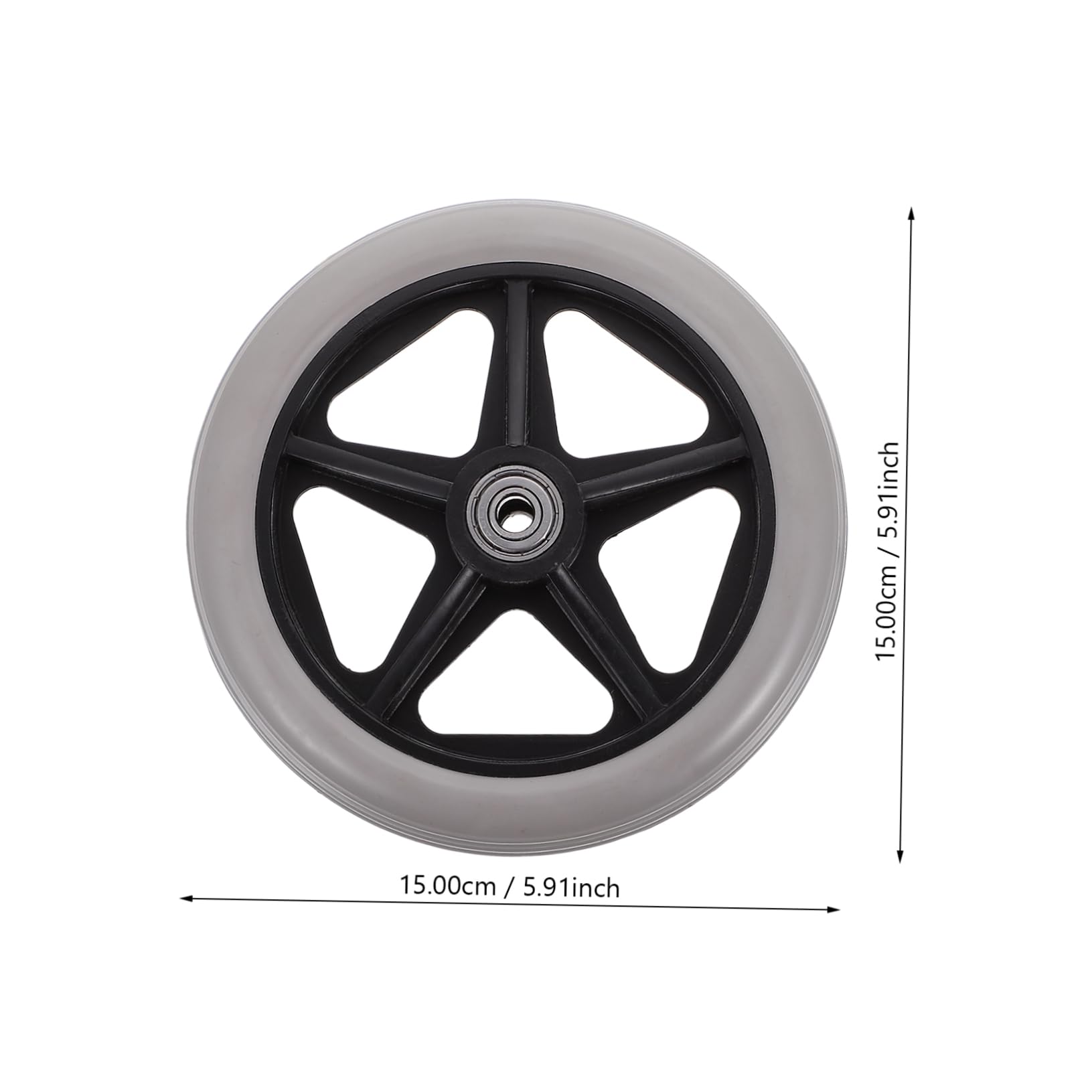 HAPINARY 1pc 6 Inch Caster Stunt Scooter Wheels Walker Replacement Wheel Wheelchair Replacement Parts Rolling Cart Accessories Swivel Caster Wheels Office Alloy and Abs Material