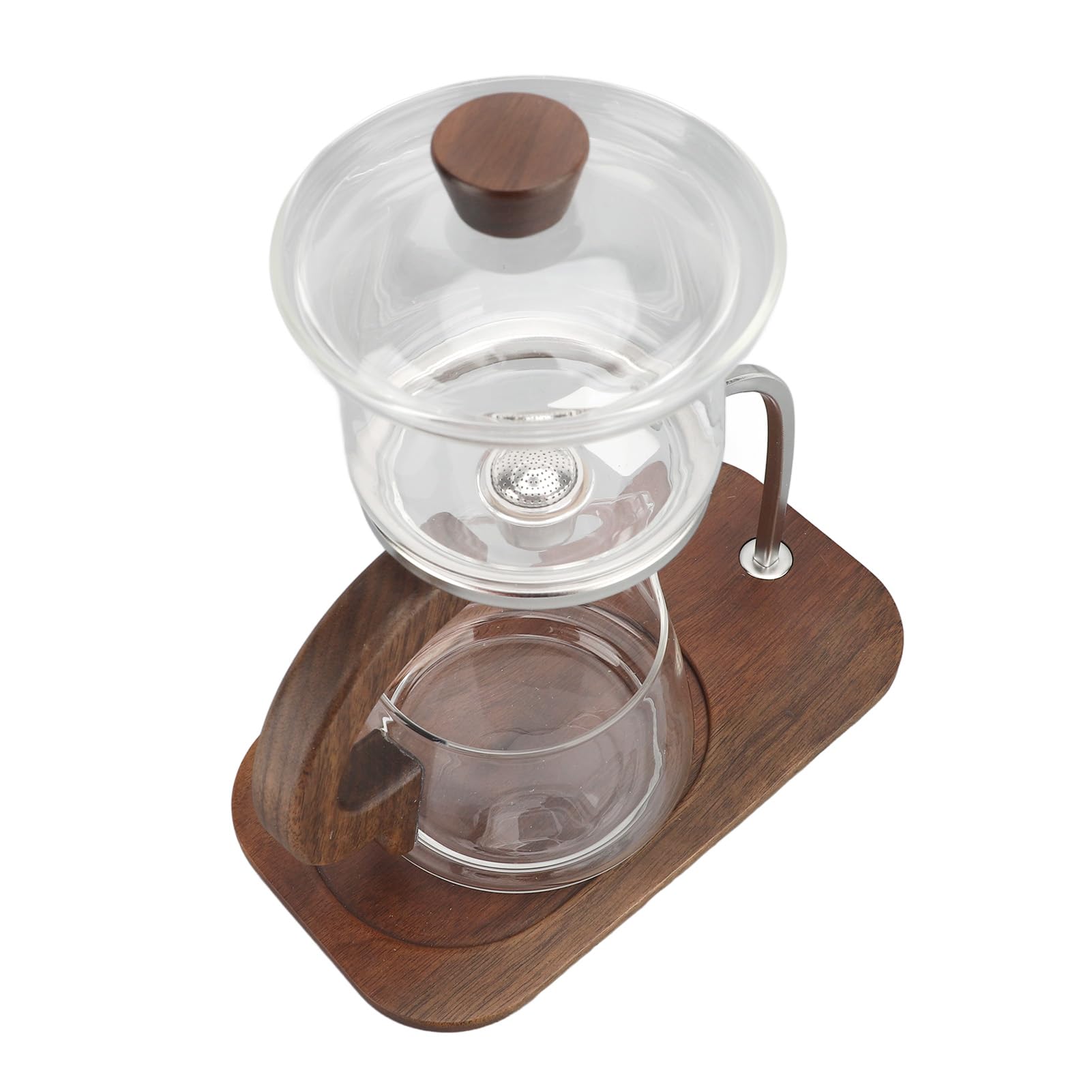 FTVOGUE Ensemble de Théière Paresseuse en Verre avec Poignée de Contrôle