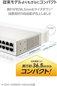 Amazon | エレコム スイッチングハブ 24ポート ギガビット対応 金属筐