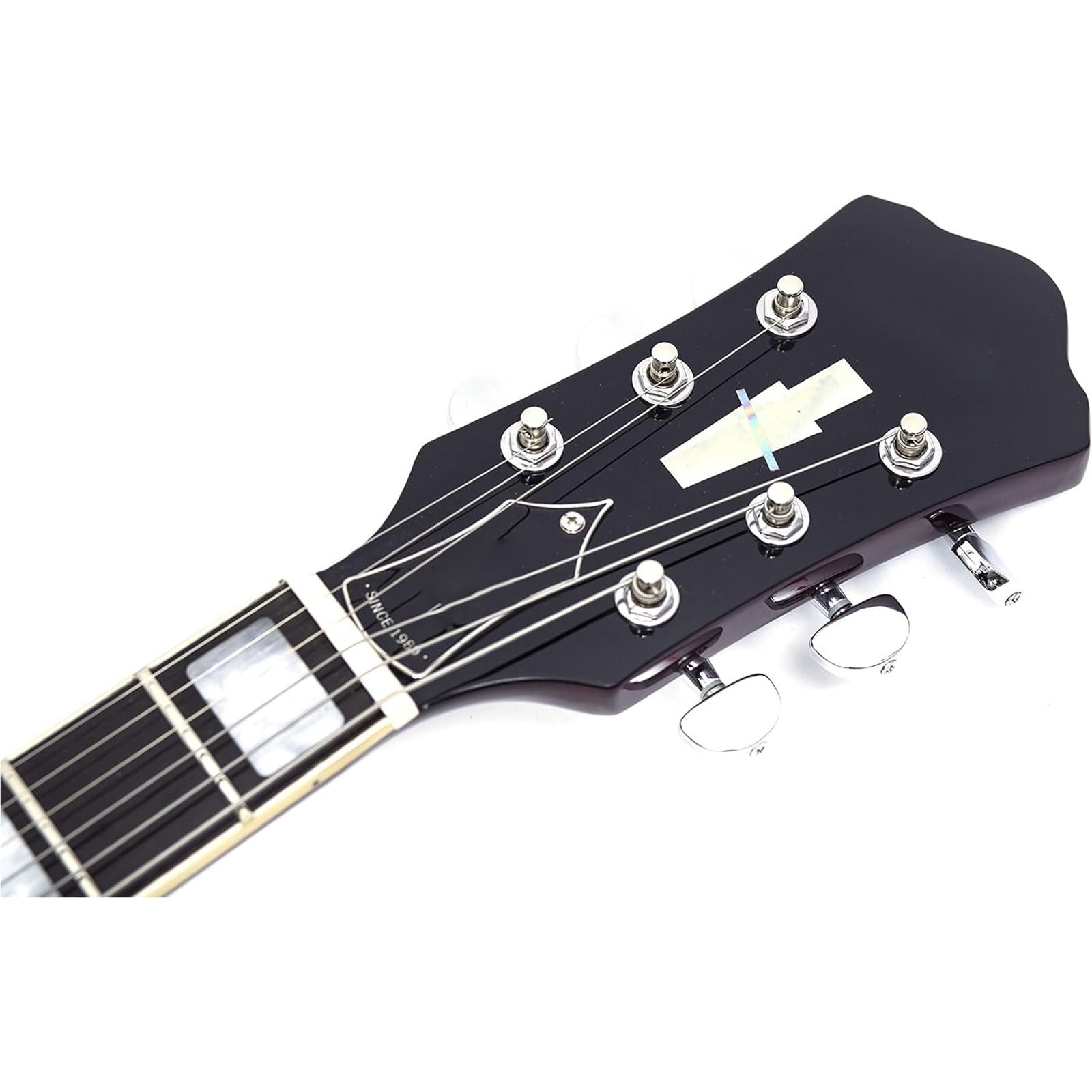 Starter kit chitarra elettrica jazz chitarra elettrica fiamma acero top semi Hollow corpo opaco rifinito con pickup (grigio)