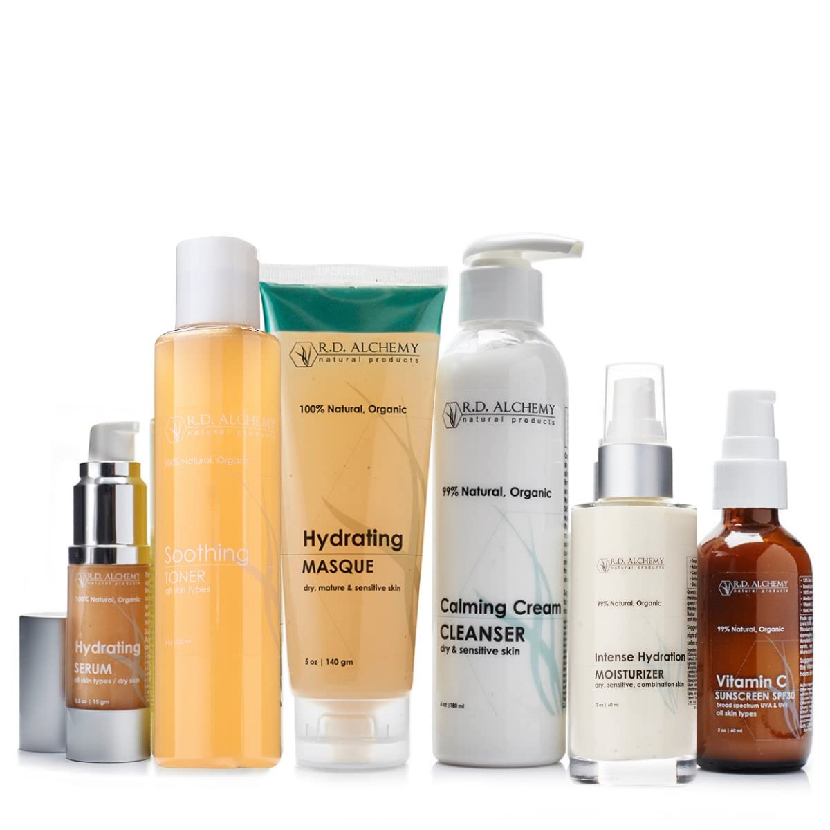 RD Alchemy - 100% Natural & Organic Hyaluronic Acid Hydrating Serum for hydrating & retaining moisture in dry & sensitive skin using Natural Humectants. For use by Everyone including Professionals