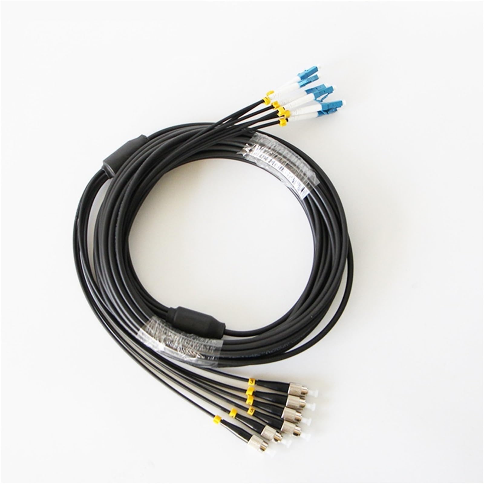 Lot de 2 cordons de raccordement en fibre optique blindée - 1 m - 50 m - 6 conducteurs LSZH 6C SC LC FC ST A - Mode unique (5 m, 2 pièces LSZH SC-SC)